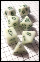 Dice : Dice - Dice Sets - Chessex Speckled White w Green Speckle and w Green Nums - FA collection buy Dec 2010